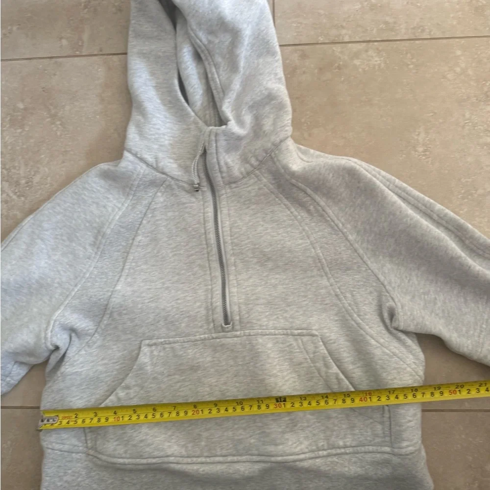 Lululemon Scuba Hoodie Light Gray Women's Half-Zip Hoodie - Picture 6 of 8